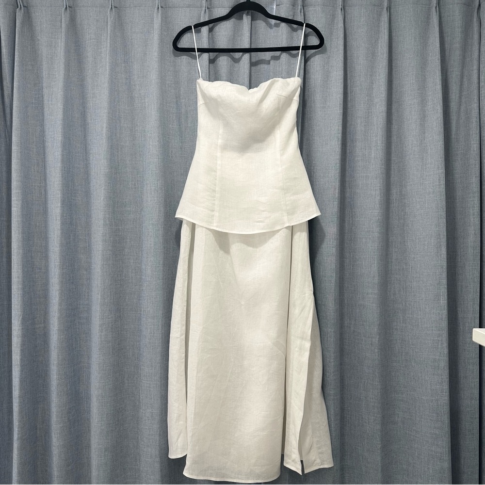 DISSH Saskia Linen Strapless Dress